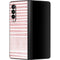 Pink and White Stripes Galaxy Z Fold3 5G Skin