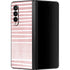 Pink and White Stripes Galaxy Z Fold3 5G Skin
