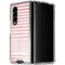 Pink and White Stripes Galaxy Z Fold4 5G Clear Case