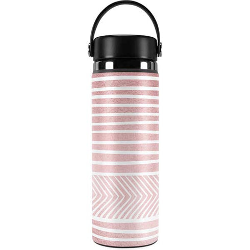 Pink and White Stripes Hydro Flask 20oz Wide Mouth Skin