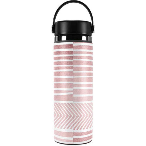 Pink and White Stripes Hydro Flask 20oz Wide Mouth Skin