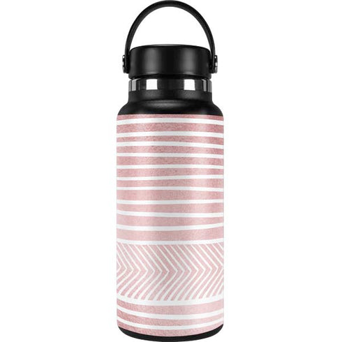Pink and White Stripes Hydro Flask 32oz Wide Mouth Skin