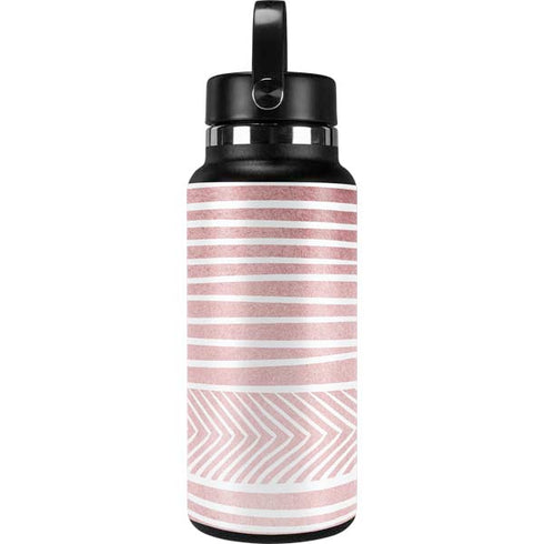 Pink and White Stripes Hydro Flask 32oz Wide Mouth Skin