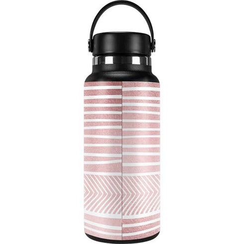 Pink and White Stripes Hydro Flask 32oz Wide Mouth Skin