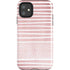 Pink and White Stripes iPhone 11 Impact Case
