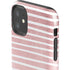 Pink and White Stripes iPhone 11 Impact Case