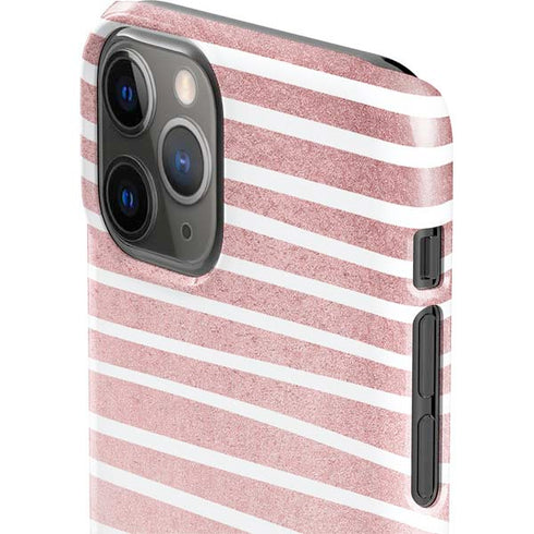 Pink and White Stripes iPhone 11 Pro Lite Case
