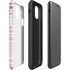 Pink and White Stripes iPhone 11 Pro Max Impact Case
