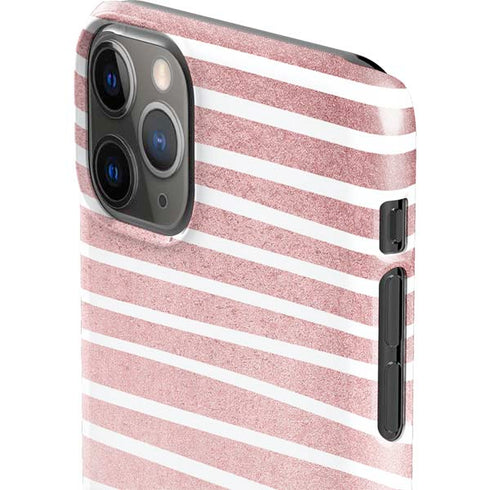 Pink and White Stripes iPhone 11 Pro Max Lite Case