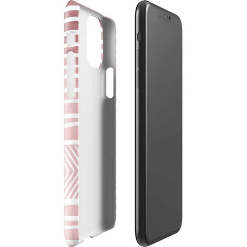 Pink and White Stripes iPhone 11 Pro Max Lite Case