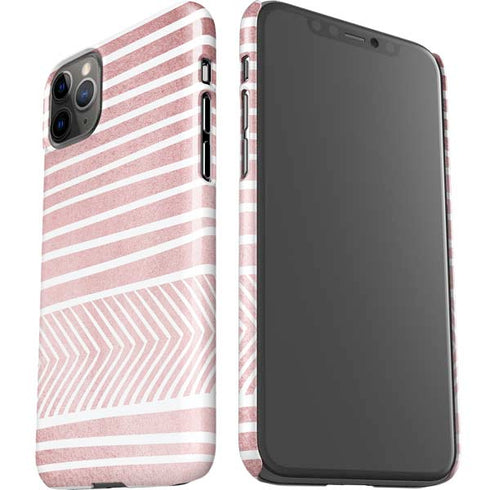 Pink and White Stripes iPhone 11 Pro Max Lite Case