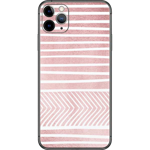 Pink and White Stripes iPhone 11 Pro Max Skin