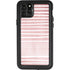 Pink and White Stripes iPhone 11 Pro Max Waterproof Case