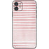 Pink and White Stripes iPhone 11 Skin