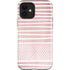 Pink and White Stripes iPhone 12 Impact Case