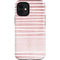 Pink and White Stripes iPhone 12 Mini Impact Case