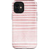 Pink and White Stripes iPhone 12 Mini Impact Case