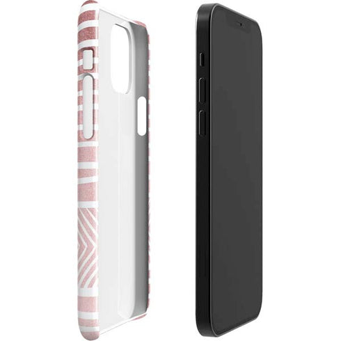 Pink and White Stripes iPhone 12 Mini Lite Case
