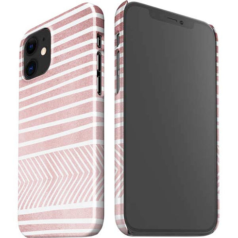 Pink and White Stripes iPhone 12 Mini Lite Case