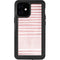 Pink and White Stripes iPhone 12 Mini Waterproof Case