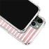 Pink and White Stripes iPhone 12 Pro Clear Case