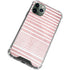 Pink and White Stripes iPhone 12 Pro Clear Case