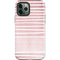 Pink and White Stripes iPhone 12 Pro Impact Case
