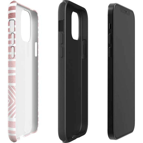 Pink and White Stripes iPhone 12 Pro Impact Case
