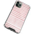 Pink and White Stripes iPhone 12 Pro Max Clear Case