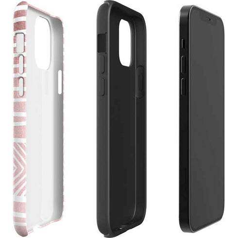 Pink and White Stripes iPhone 12 Pro Max Impact Case
