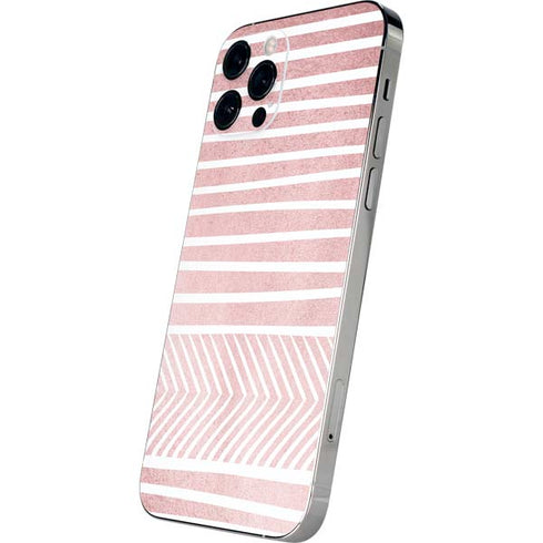 Pink and White Stripes iPhone 12 Pro Max Skin