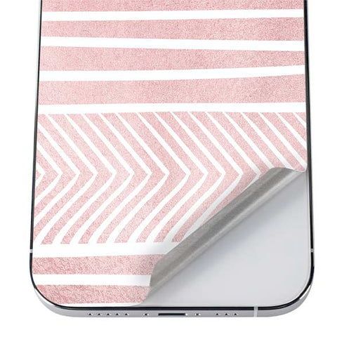 Pink and White Stripes iPhone 12 Pro Max Skin