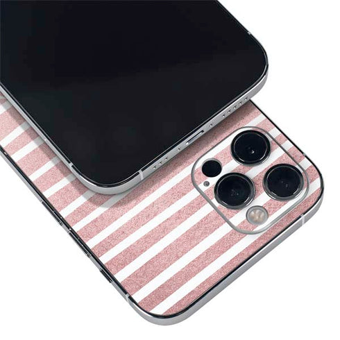 Pink and White Stripes iPhone 12 Pro Max Skin