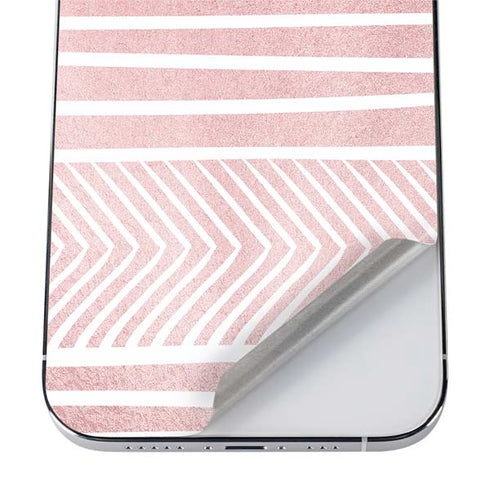 Pink and White Stripes iPhone 12 Pro Skin
