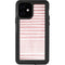 Pink and White Stripes iPhone 12 Waterproof Case