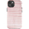Pink and White Stripes iPhone 13 Impact Case