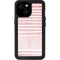 Pink and White Stripes iPhone 13 Mini Waterproof Case