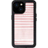 Pink and White Stripes iPhone 13 Mini Waterproof Case