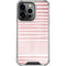 Pink and White Stripes iPhone 13 Pro Clear Case