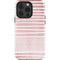 Pink and White Stripes iPhone 13 Pro Impact Case