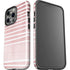 Pink and White Stripes iPhone 13 Pro Impact Case