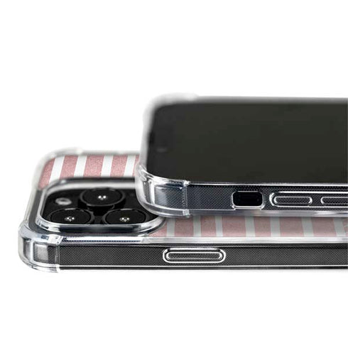 Pink and White Stripes iPhone 13 Pro MagSafe Case