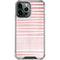 Pink and White Stripes iPhone 13 Pro Max Clear Case