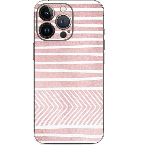 Pink and White Stripes iPhone 13 Pro Skin