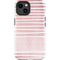 Pink and White Stripes iPhone 15 Plus Impact Case