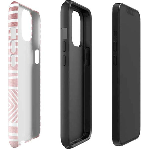 Pink and White Stripes iPhone 15 Impact Case