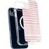 Pink and White Stripes iPhone 15 Plus MagSafe Case
