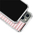 Pink and White Stripes iPhone 15 Pro Clear Case