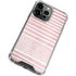 Pink and White Stripes iPhone 15 Pro Clear Case
