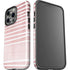 Pink and White Stripes iPhone 14 Pro Impact Case